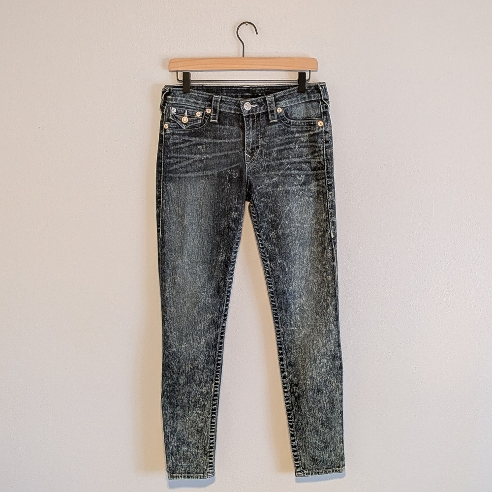 TRUE RELIGION Acid Wash Jeggings Women's Size 30 - Picture 2 of 10